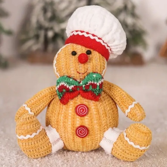 Gingerbread Chef Baker Plush Christmas Holiday Decor Ornament - Picture 1 of 1